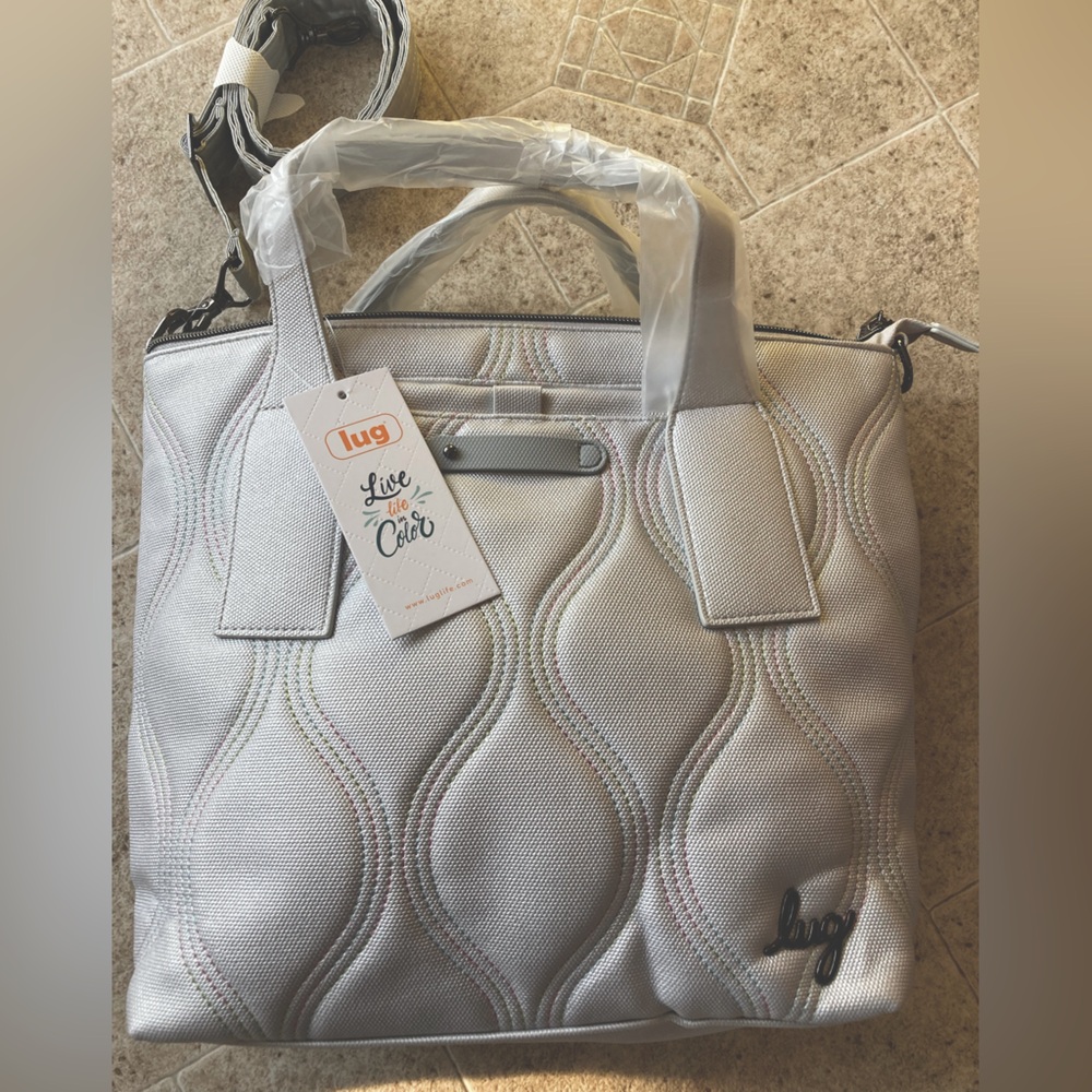 Lug Alto Matte Luxe In Metallic Silver Icepop Stitch NWT